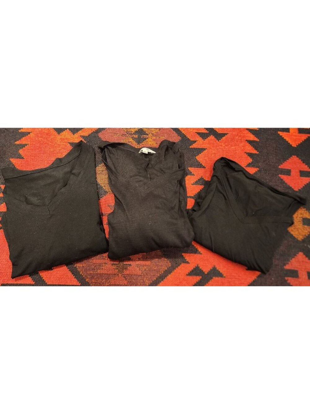 NEW 3 PK Women's Black V-Neck Short Sleeve T-Shirts Casual & Soft Size 4X